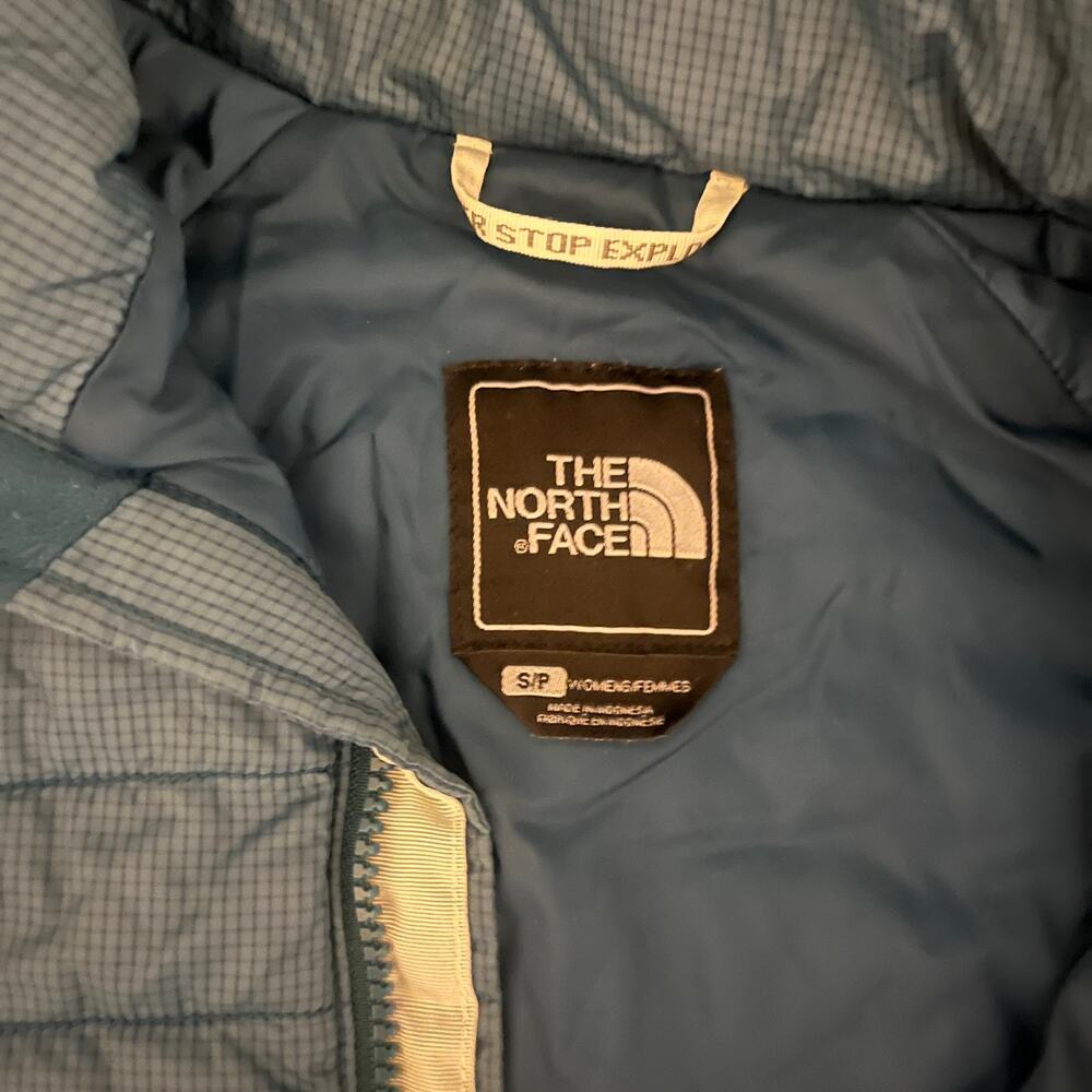 The North Face Full Zip Quilted Puffer Jacket Blue Size Small - Picture 7 of 7